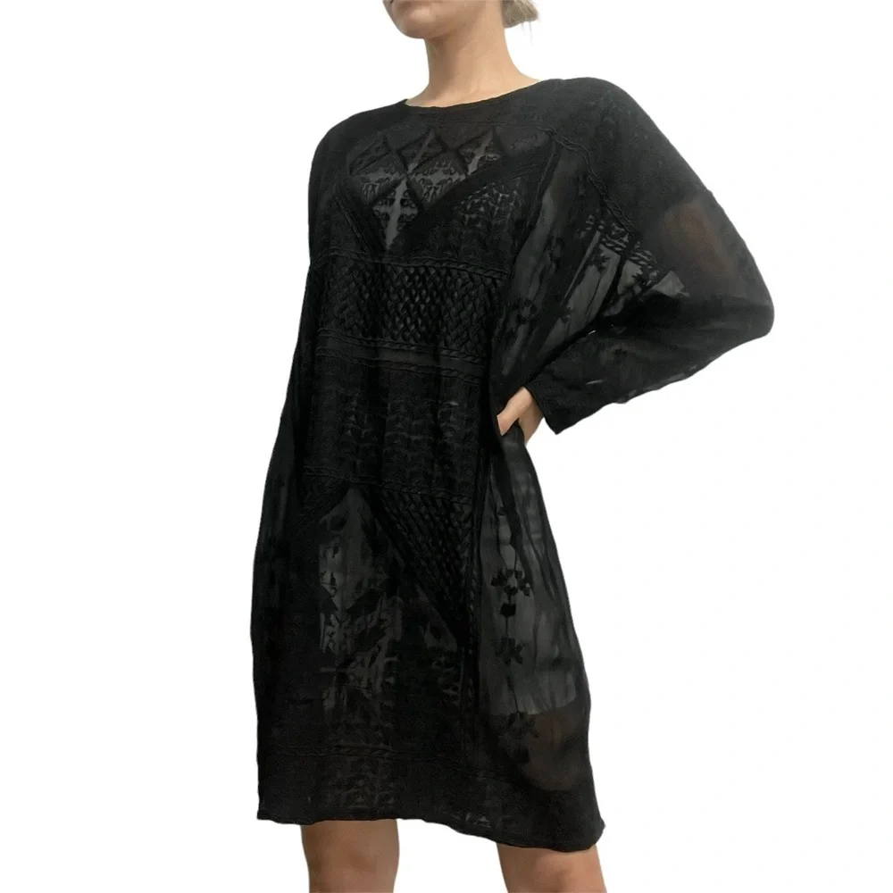 SOLD // Isabel Marant Embroidered Silk Dress Black Size 36 / Small - Picture 5 of 14